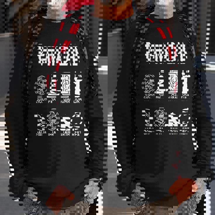 Ramadan Mode On Fasting Ramadan Mubarak Kareem Muslim Sweatshirt Gifts for Old Men