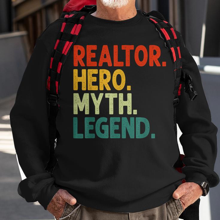 Realtor Hero Myth Legend Vintage-Immobilienmakler Sweatshirt Geschenke für alte Männer