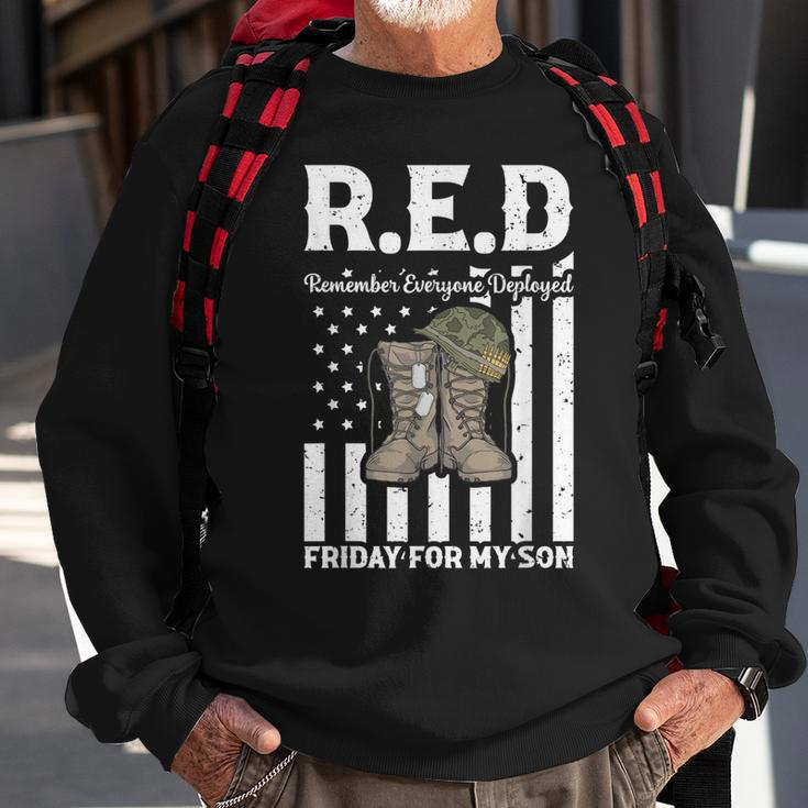 Red Friday Military I Wear Red For My Son Remember Everyone Sweatshirt Gifts for Old Men