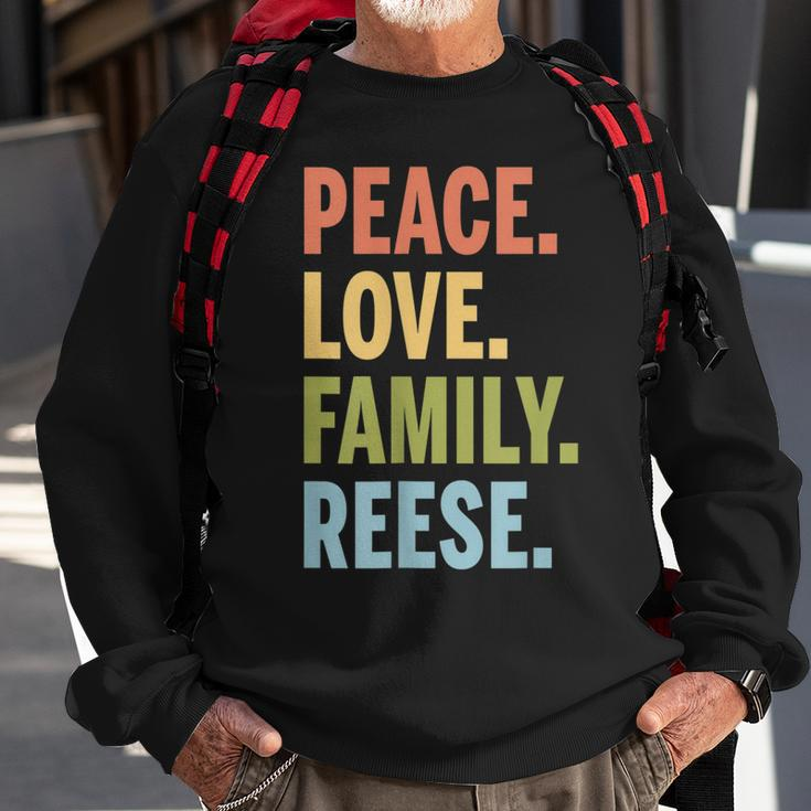 Reese Last Name Peace Love Family Matching Sweatshirt Gifts for Old Men