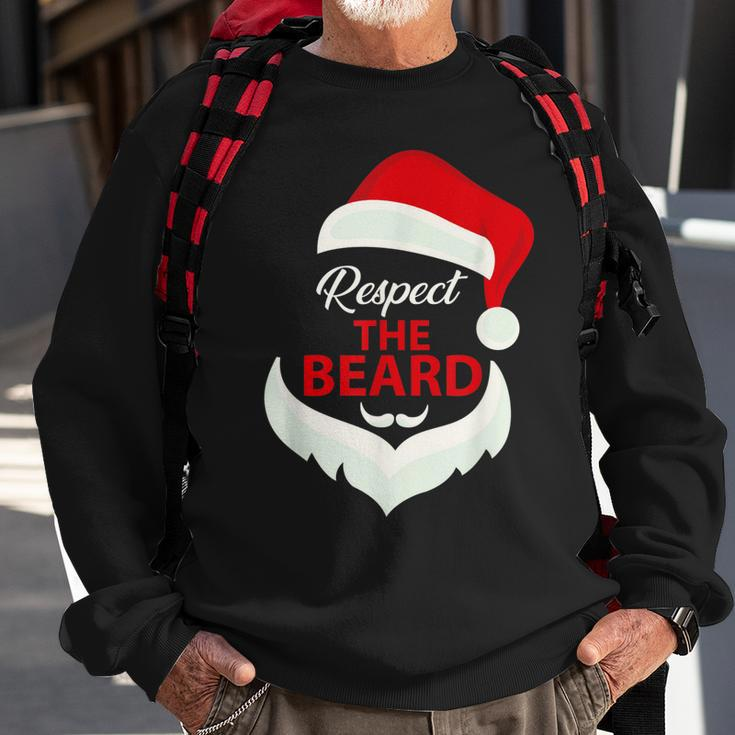 Respect The Beard Santa Claus Christmas Men Women Sweatshirt Graphic Print Unisex Gifts for Old Men
