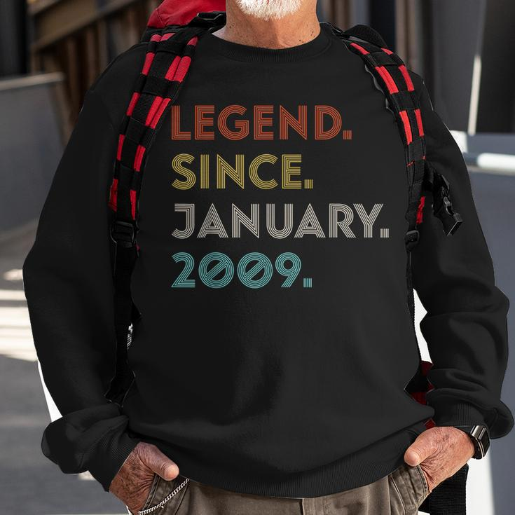 Retro Color Legend Since Januar 2009 Vintage Geburtstag Sweatshirt Geschenke für alte Männer