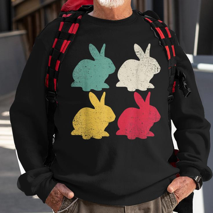 Retro Easter Bunny Rabbit Vintage Men Dad Kids Women Gift V2 Sweatshirt Gifts for Old Men