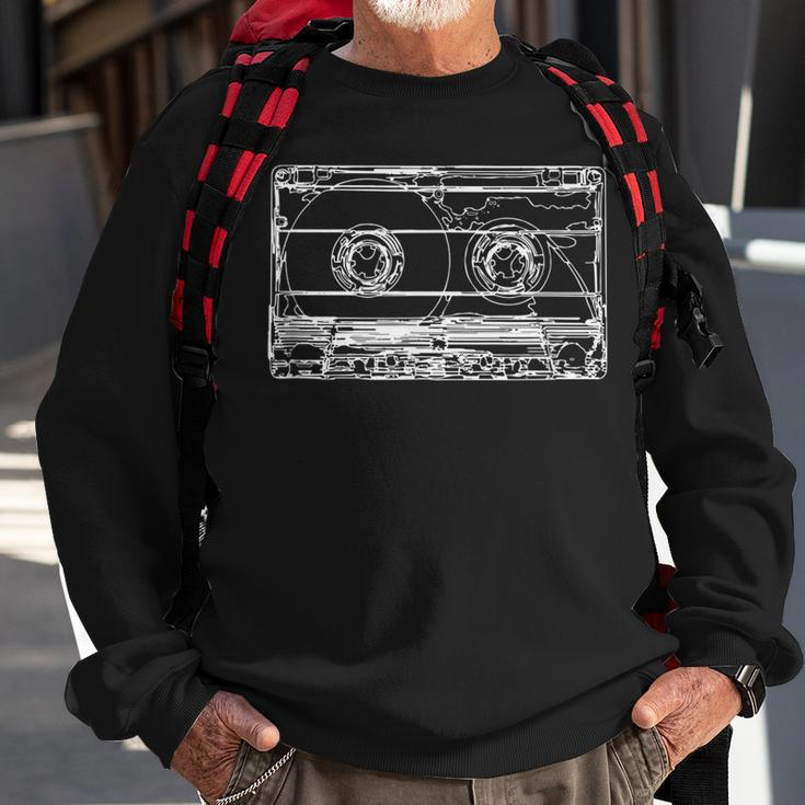 Retro Musik Kassette Skizze Vintage Audio Zeichnung Sweatshirt Geschenke für alte Männer