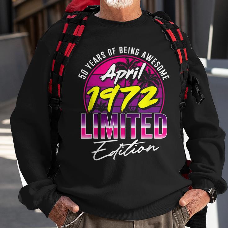 Retro Vintage April 1972 Sweatshirt, Geburtstagsparty für Männer & Frauen Geschenke für alte Männer