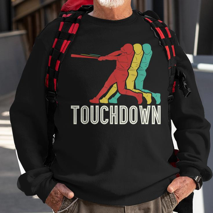 Retro Vintage Baseball Touchdown - Funny Baseball Apparel Sweatshirt Gifts for Old Men