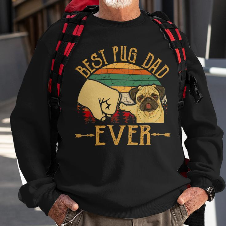 Retro Vintage Best Pug Dad Ever Sweatshirt Gifts for Old Men