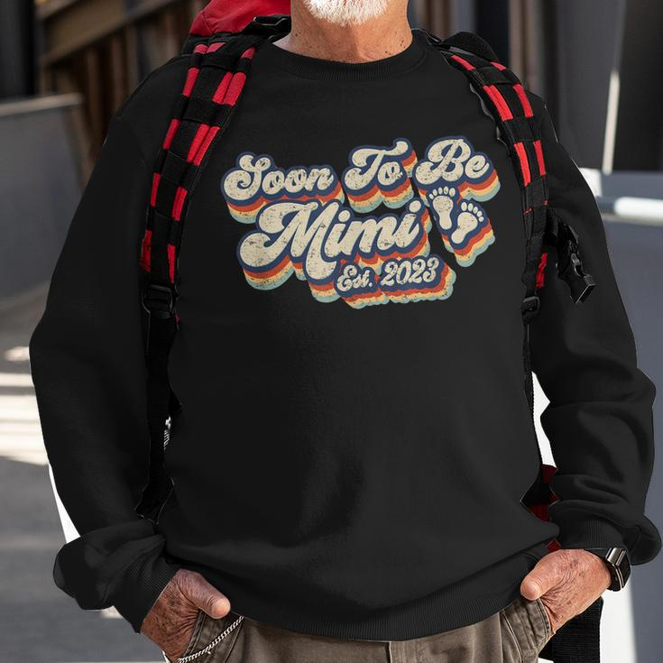 Retro Vintage Soon To Be Mimi 2023 New First Time Grandma Sweatshirt Gifts for Old Men