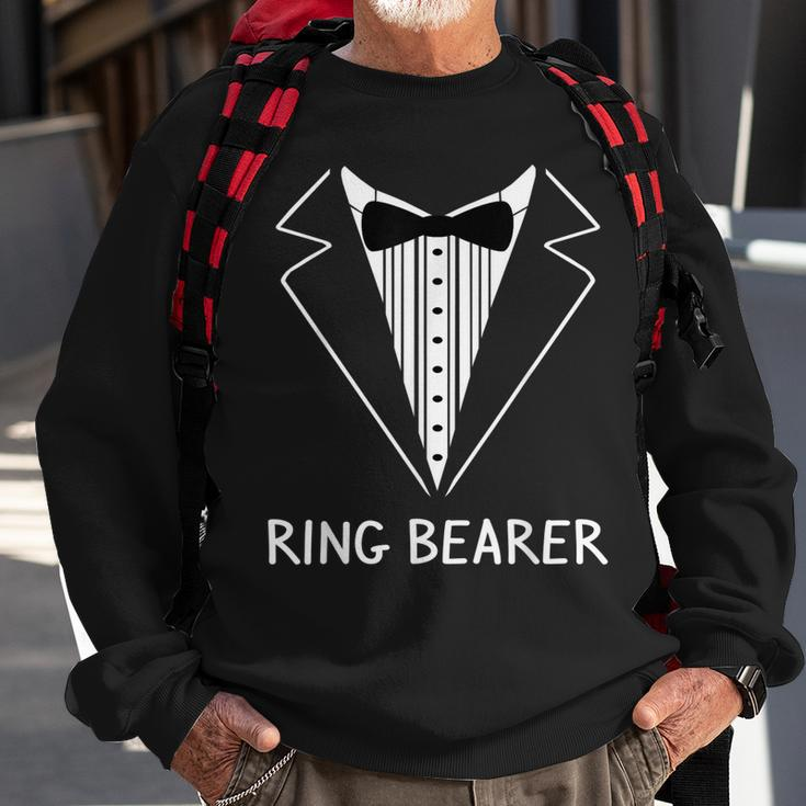 Ring Bearer Wedding Tux Bachelor Ceremony Groom Sweatshirt Gifts for Old Men