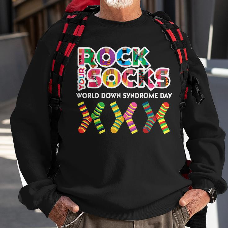 Rock Your Socks For World Down Syndrome Day Gift Sweatshirt Gifts for Old Men