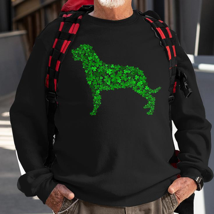 Rottweiler Dog Shamrock Leaf St Patrick Day Sweatshirt Gifts for Old Men