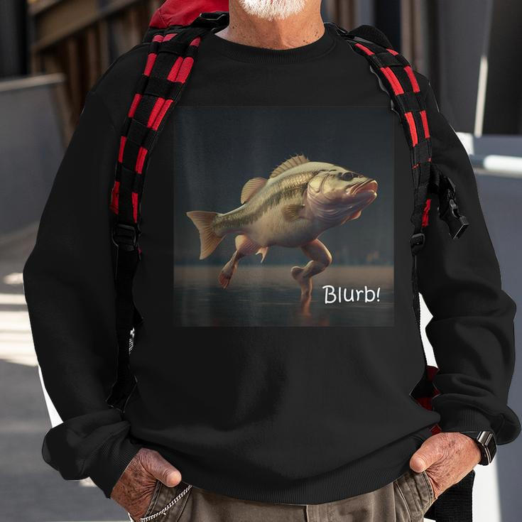 Running Fish Sweatshirt Gifts for Old Men