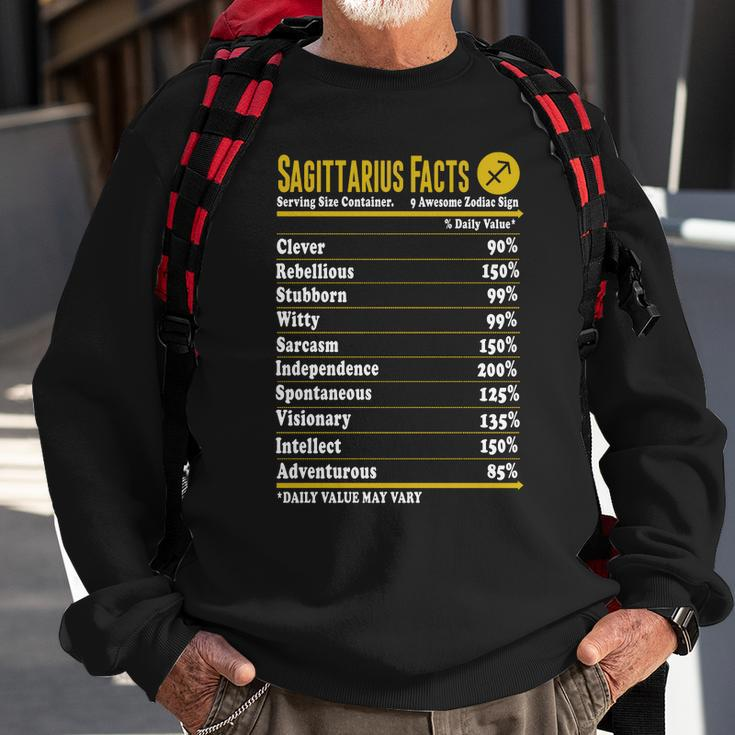 Sagittarius Facts Servings Per Container Zodiac T-Shirt Men Women Sweatshirt Graphic Print Unisex Gifts for Old Men