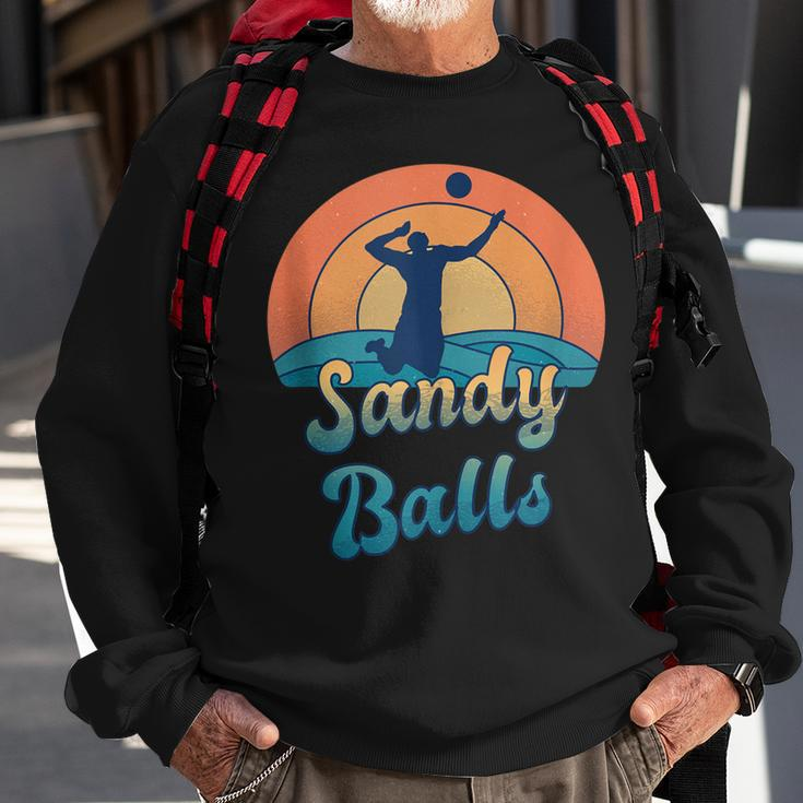 Sandy Balls For A Beach Volleyball Player Sweatshirt Gifts for Old Men