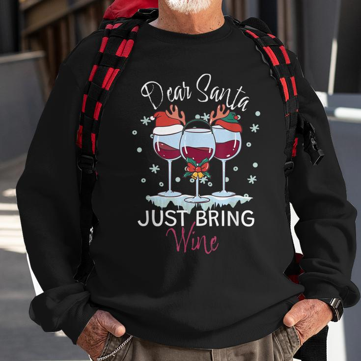 Santa Bring Einfach Wein Sweatshirt Geschenke für alte Männer