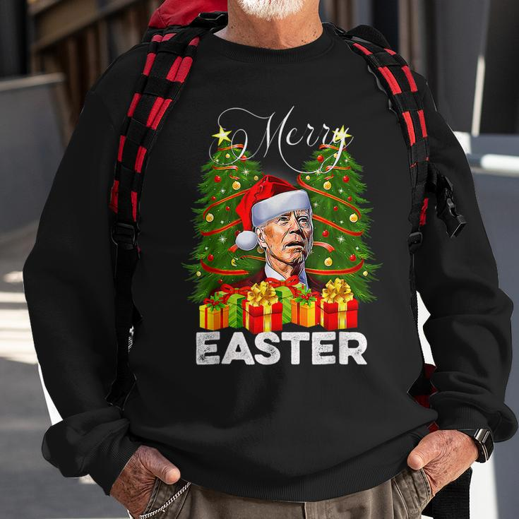 Santa Joe Biden Happy Easter Ugly Christmas V24 Men Women Sweatshirt Graphic Print Unisex Gifts for Old Men