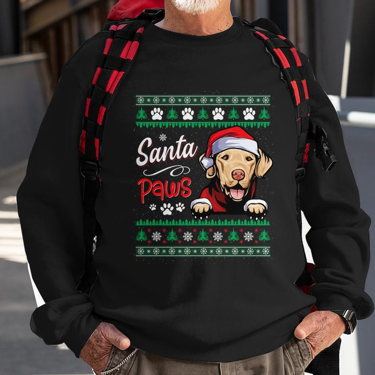 Santa Paws Chesapeake Bay Retriever Ugly Christmas Sweater Cute Gift Sweatshirt Gifts for Old Men