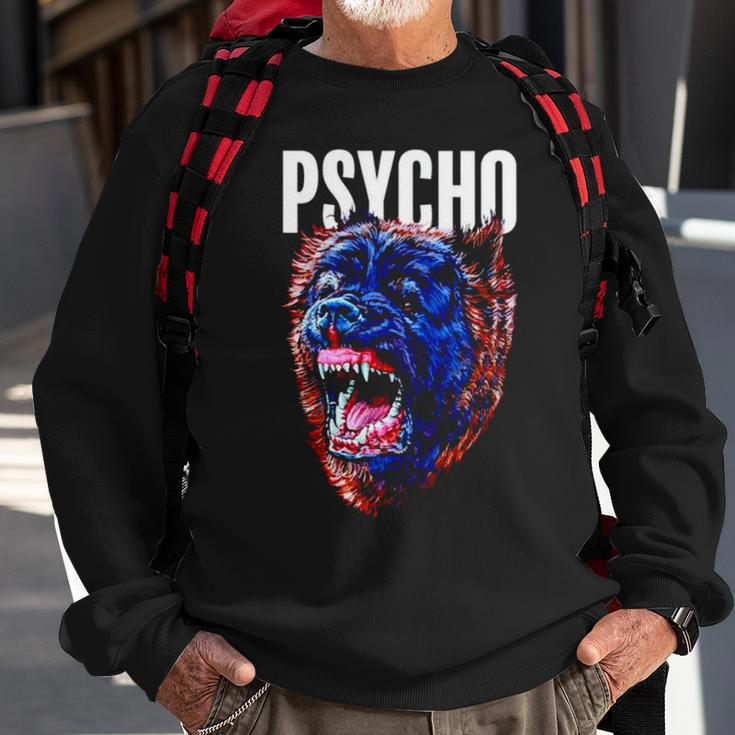 Santan Psycho Bear Sweatshirt Gifts for Old Men