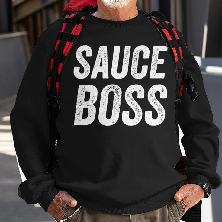 Sauce Boss Chef Bbq Cook Food Humorous V2 Sweatshirt Gifts for Old Men