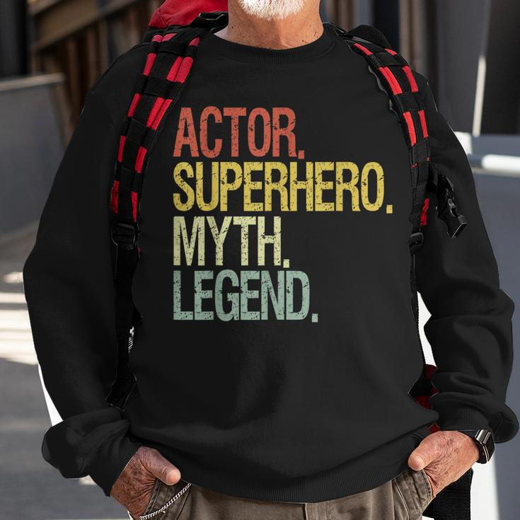 Schauspieler Superheld Mythos Legende Inspirierendes Zitat Schwarzes Sweatshirt Geschenke für alte Männer