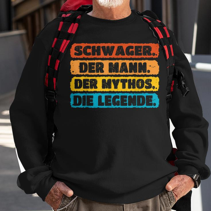 Schwager Geburtstag & Weihnachten Mythos Legende Sweatshirt, Herren Geschenke für alte Männer