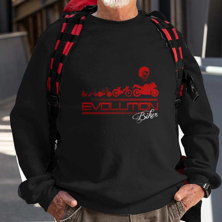 Schwarzes Evolution Bike Sweatshirt, Radfahrer Grafik Design Geschenke für alte Männer