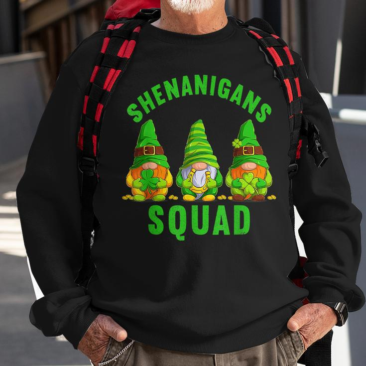 Shenanigans Squad Funny St Patricks Day Gnome Shamrock Irish Sweatshirt Gifts for Old Men