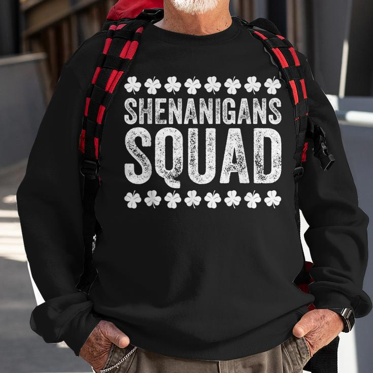 Shenanigans Squad Funny St Patricks Day Shamrock Irish Sweatshirt Gifts for Old Men
