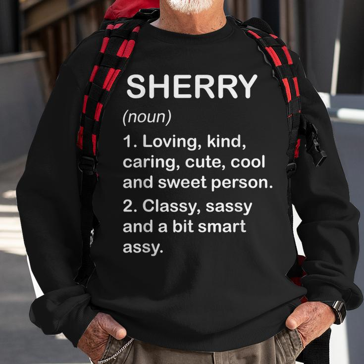 Sherry Definition Personalized Custom Name Loving Kind Men Women Sweatshirt Graphic Print Unisex Gifts for Old Men