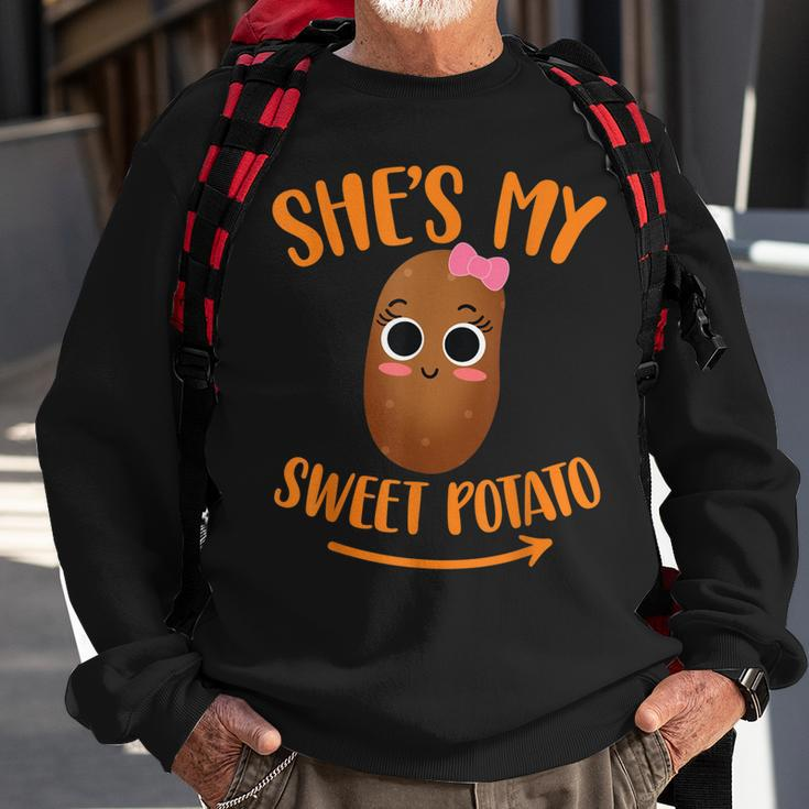 Shes My Sweet Potato - Funny Thanksgiving Matching Couple Men Women Sweatshirt Graphic Print Unisex Gifts for Old Men