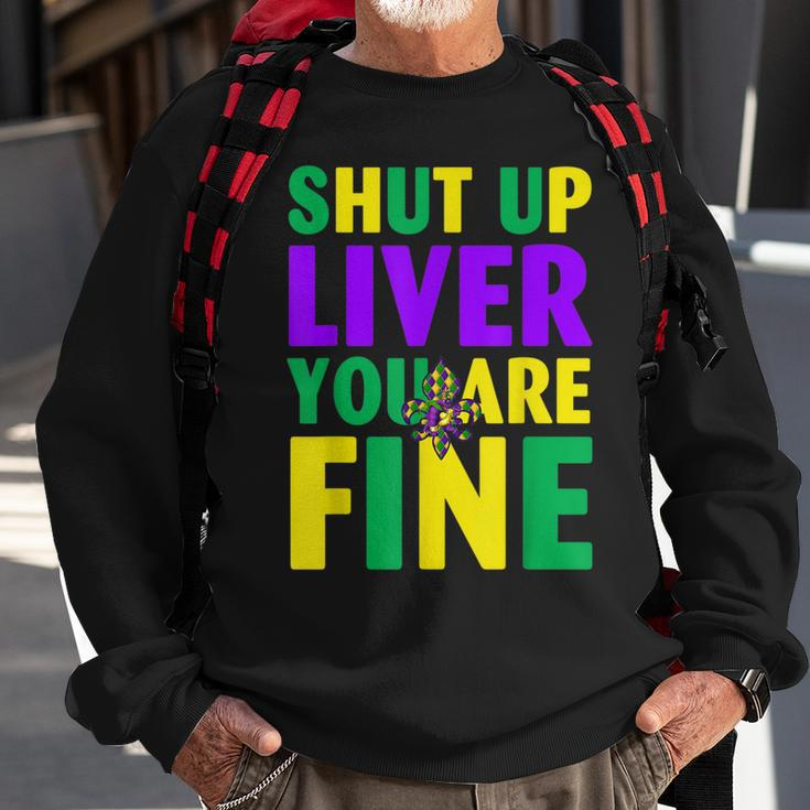 Shut Up Liver Youre Fine Funny Mardi Gras Parade Jester Hat Sweatshirt Gifts for Old Men