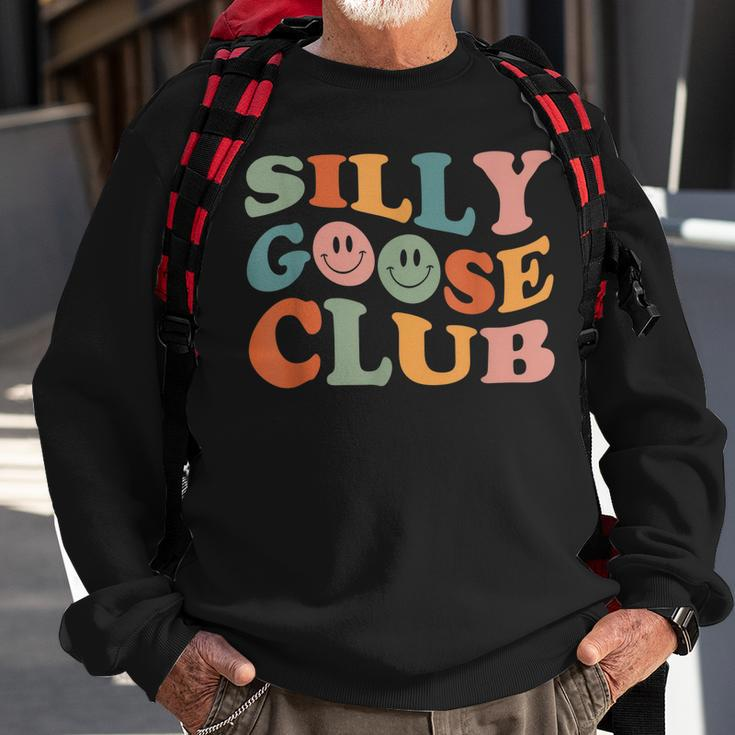 Silly Goose Club Silly Goose Meme Smile Face Trendy Costume Sweatshirt Gifts for Old Men