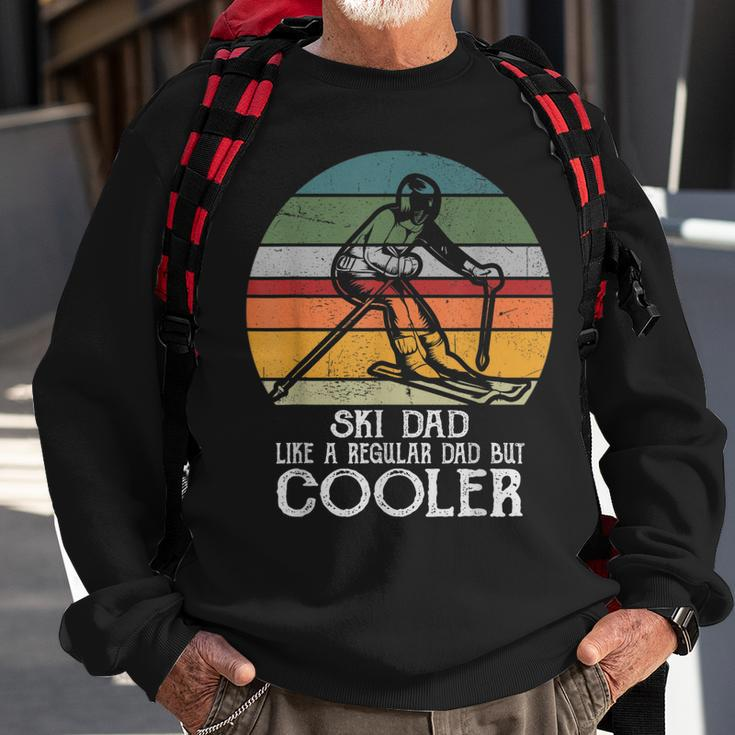 Ski Dad Like A Regular Dad But Cooler Vintage Skiing Skier Sweatshirt Gifts for Old Men