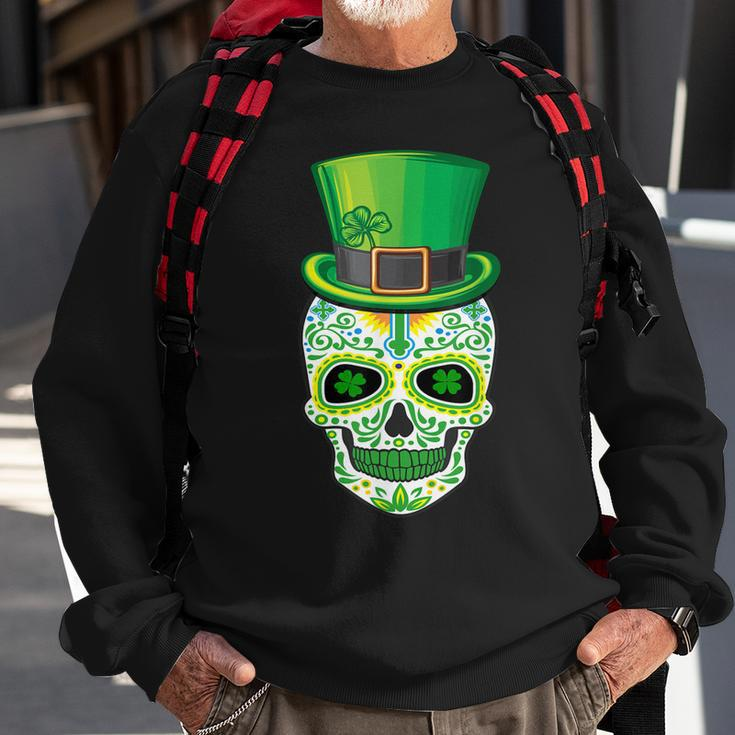 Skull St Patricks Day Irish Funny Saint Patricks Day Of Dead Sweatshirt Gifts for Old Men