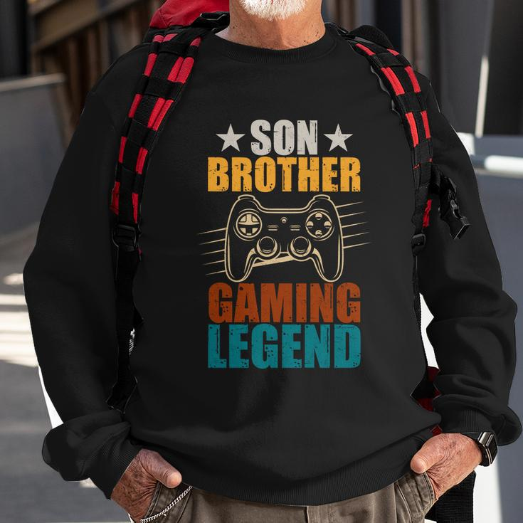 Son Brother Gaming Legend Gamer Sweatshirt Gifts for Old Men