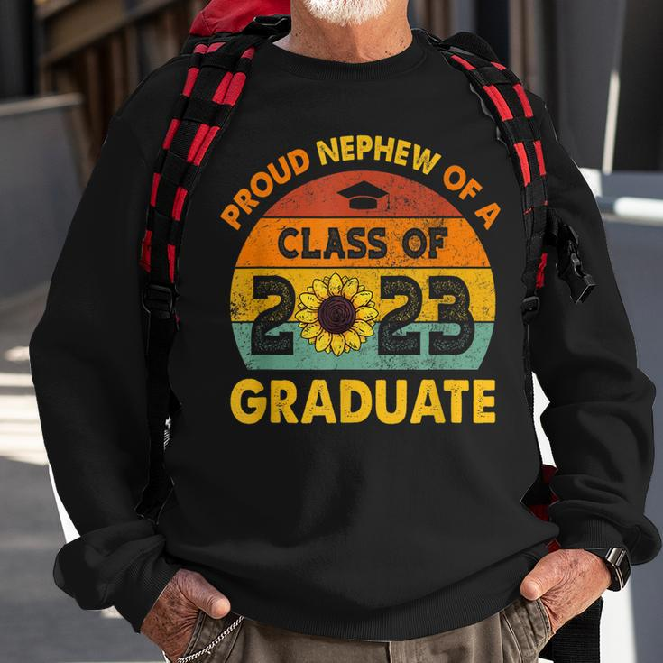 Sonnenblume Senior Proud Neffe Klasse 2023 Graduate Vintage Sweatshirt Geschenke für alte Männer