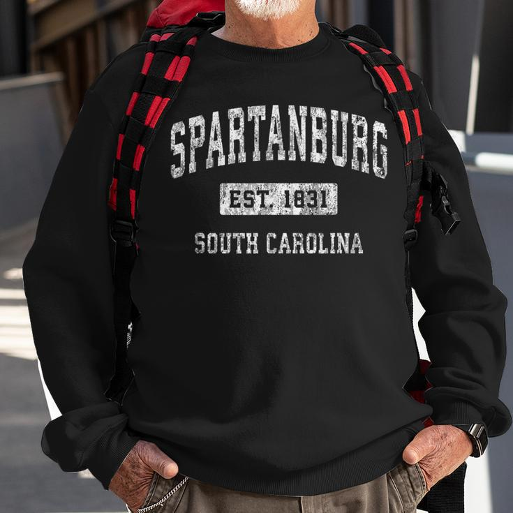 Spartanburg South Carolina Sc Vintage Established Sports Men Women Sweatshirt Graphic Print Unisex Gifts for Old Men