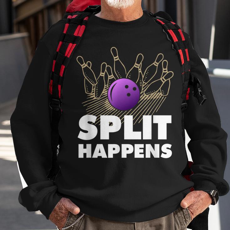 Split Happens I Bowling Kegeln Pin Kugel Kegelverein Sweatshirt Geschenke für alte Männer