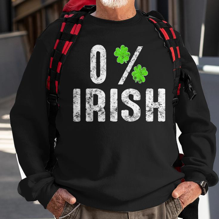 St Patricks Day Gift Shamrocks Zero Percent Irish Funny Sweatshirt Gifts for Old Men
