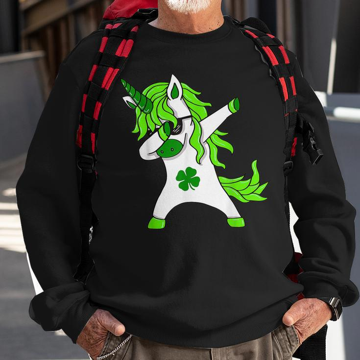 St Patricks Day Lepricorn Dabbing Unicorn Sweatshirt Gifts for Old Men