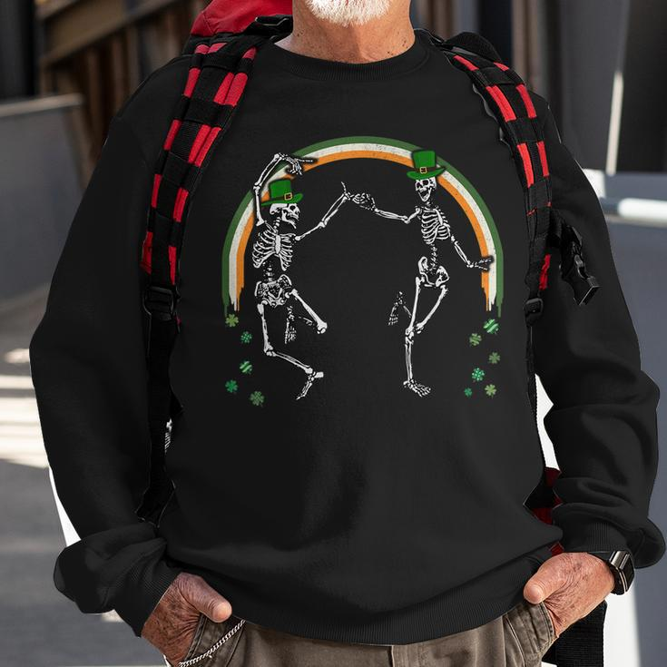 St Patricks Day Skeleton Dancing Skeletons Sweatshirt Gifts for Old Men