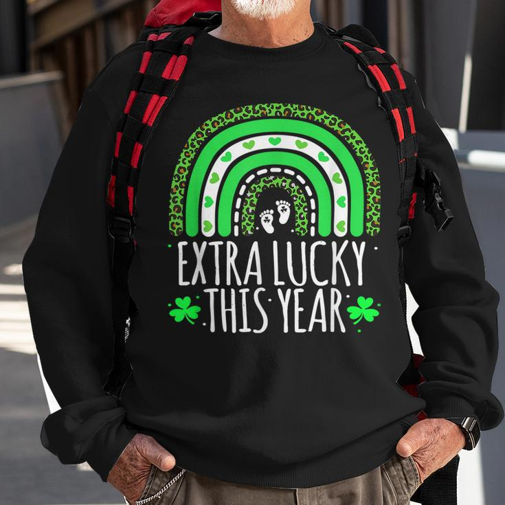 St Pattys Pregnancy Announcement St Patricks Day Pregnant Sweatshirt Gifts for Old Men