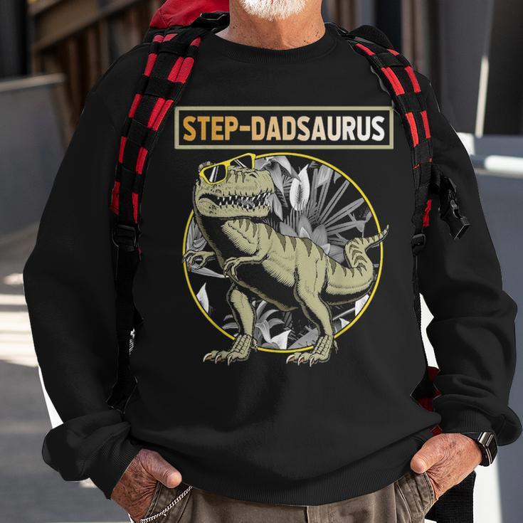 Step Dadsaurus Step Dad Dinosaur Fathers Day Gift Sweatshirt Gifts for Old Men