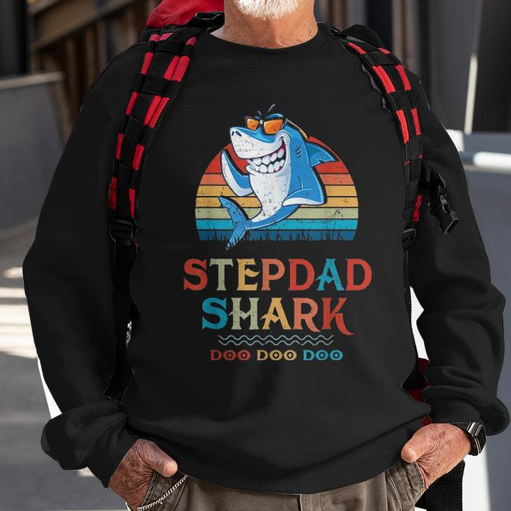 Stepdad Shark Fathers Day Gift V2 Sweatshirt Gifts for Old Men