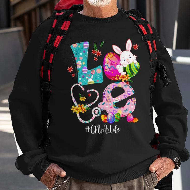 Stethoscope Scrub Cna Nurse Life Bunny Easter Day Sweatshirt Gifts for Old Men