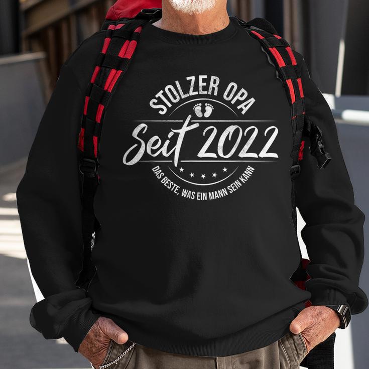 Stolzer Opa 2022 Geburt Enkel Nachwuchs Geschenk Spruch Sweatshirt Geschenke für alte Männer