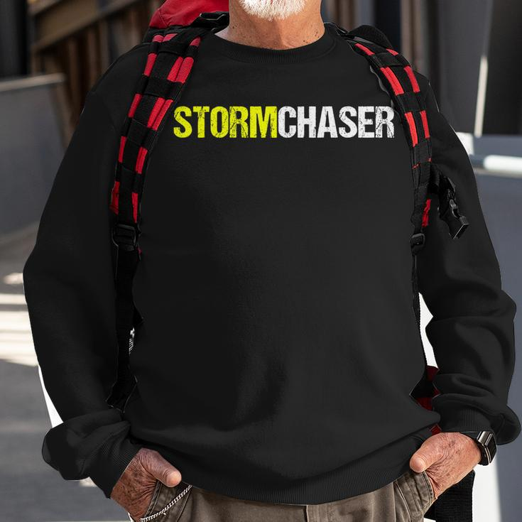 Storm Chaser Distressed Sweatshirt Gifts for Old Men