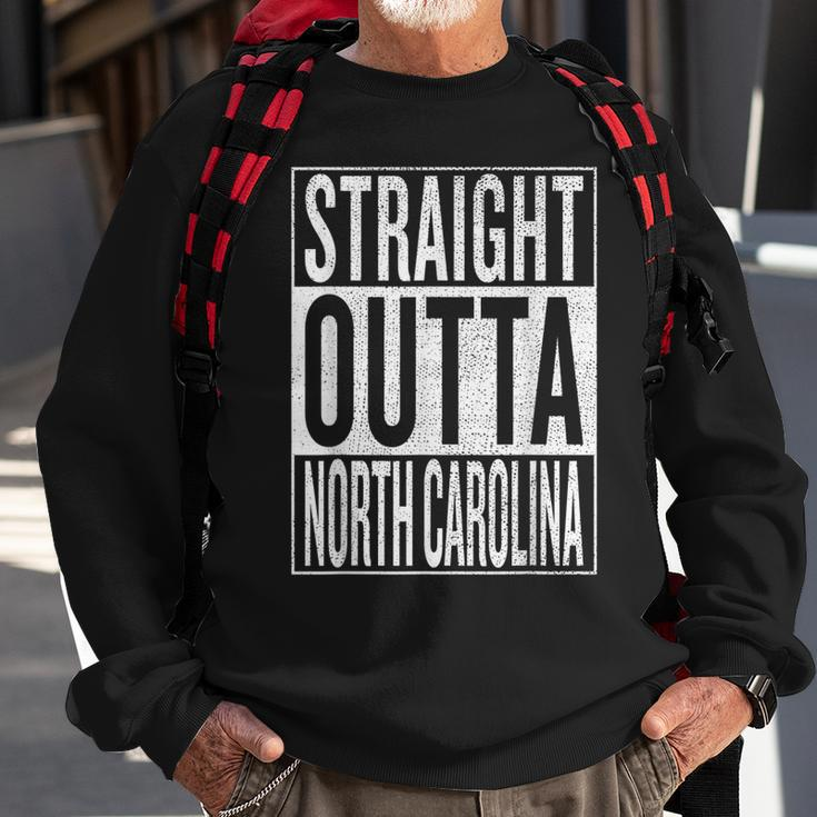 Straight Outta North Carolina Travel & Gift Idea Sweatshirt Gifts for Old Men