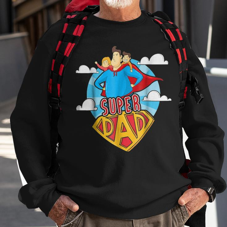 Super Dad Super Hero Fathers Day Gift Sweatshirt Gifts for Old Men