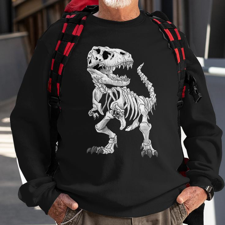 T-Rex Skelett Dino Knochen Paläontologe Fossil Dinosaurier Sweatshirt Geschenke für alte Männer